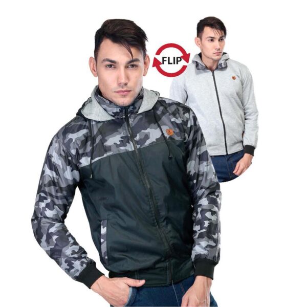 Sweater / Jaket Bolak Balik Pria   SLC 121 Inficlo Original