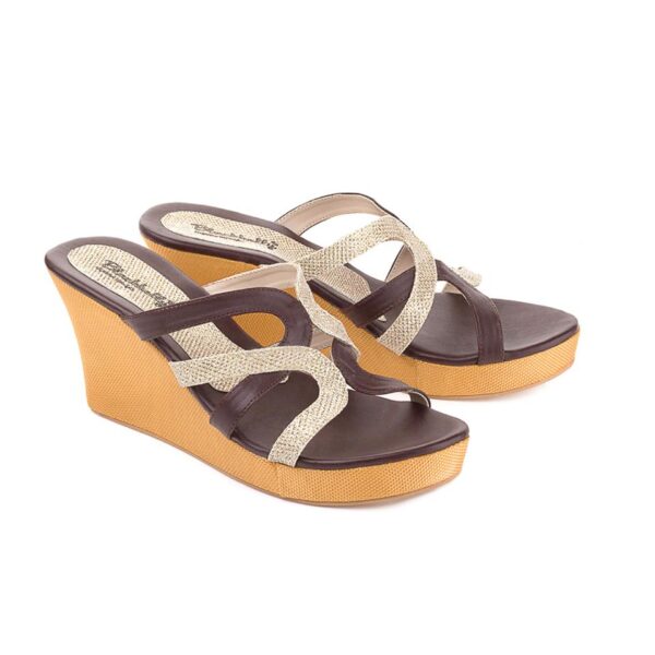 Sandal Wedges Wanita   LWA 717 Blackkelly Ori