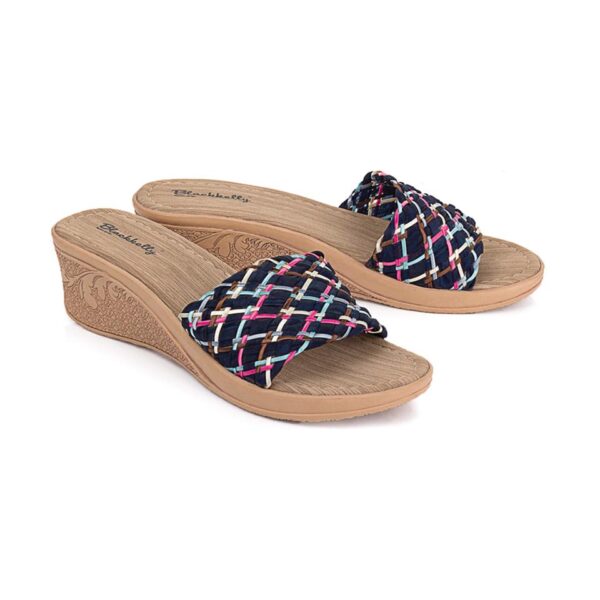 Sandal Wedges Wanita   LUD 538 Blackkelly Ori