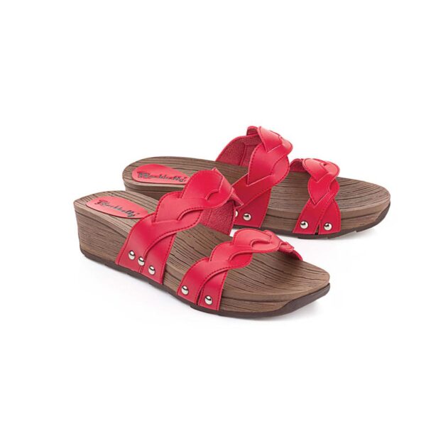 Sandal Wedges Wanita   LDI 628 Blackkelly Ori