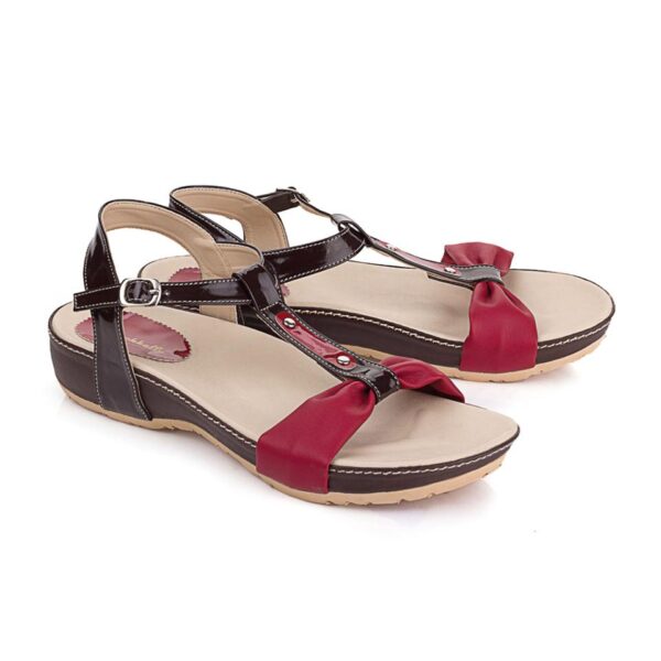 Sandal Wedges Wanita   LTE 581 Blackkelly Ori