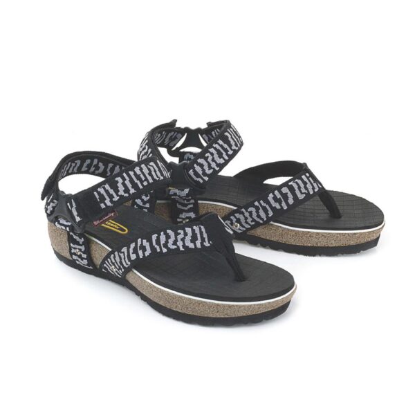 Sandal Flat Wanita   LJJ 766 Blackkelly Ori