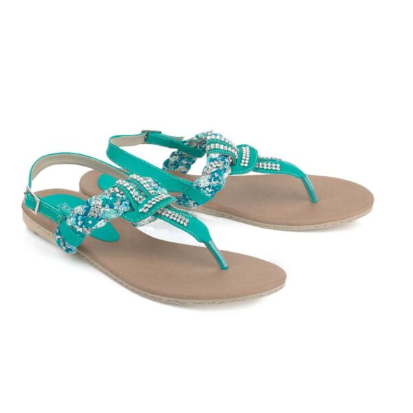 Sandal Flat Wanita   LEP 740 Blackkelly Ori