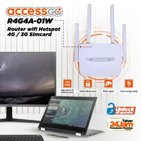 Modem Wi Fi Router 4g All Operator AccessGo R4G4A 01W   Bergaransi