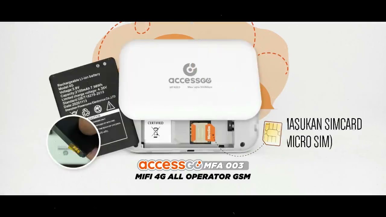 Modem Mifi Accessgo MfA 002 4G Lte Wifi Hotspot Gsm Garansi Resmi Image 2
