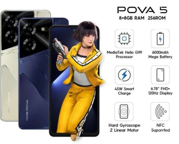 Tecno Pova 5 Ram 8GB Rom 256GB   Garansi Resmi