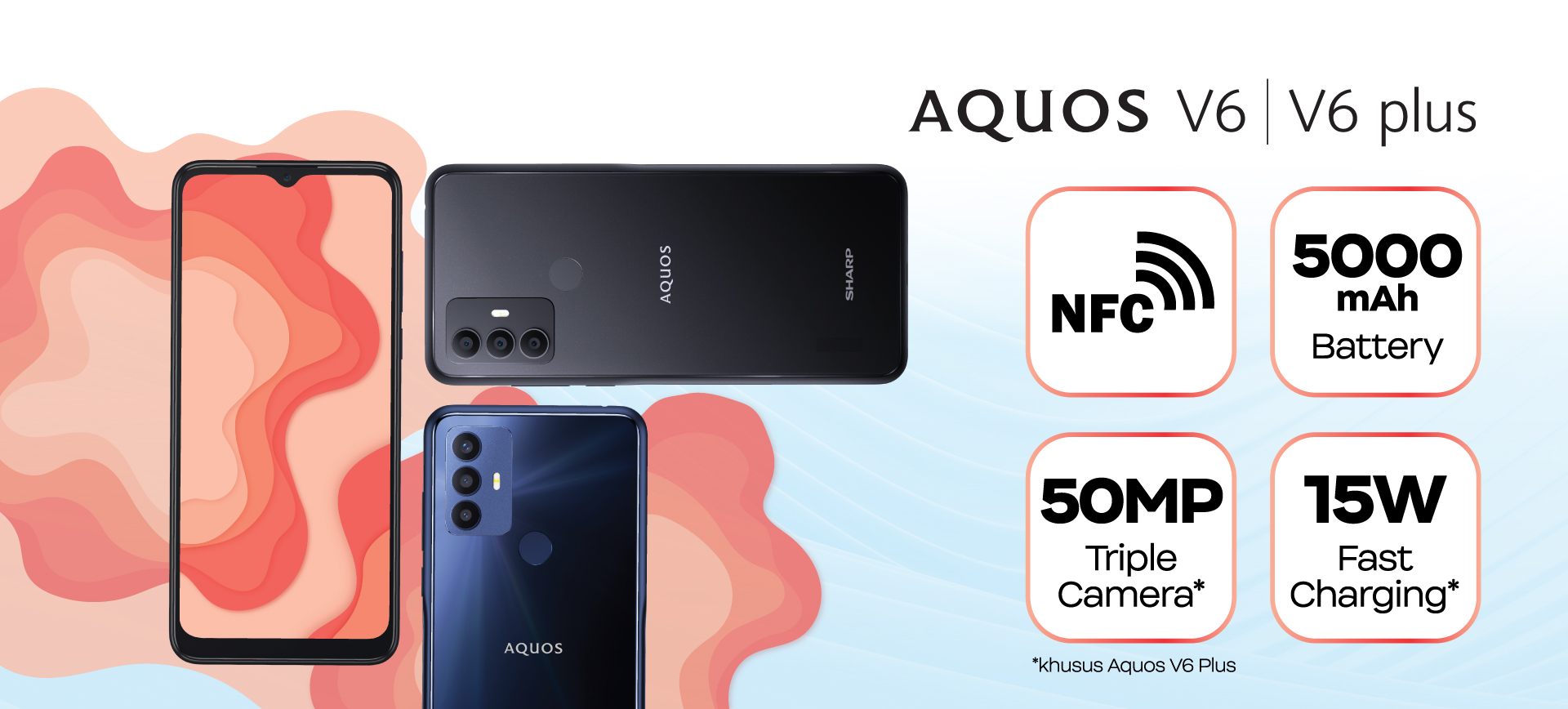 Sharp Aquos V6 NFC 4G Ram 3GB Rom 32GB Garansi Resmi