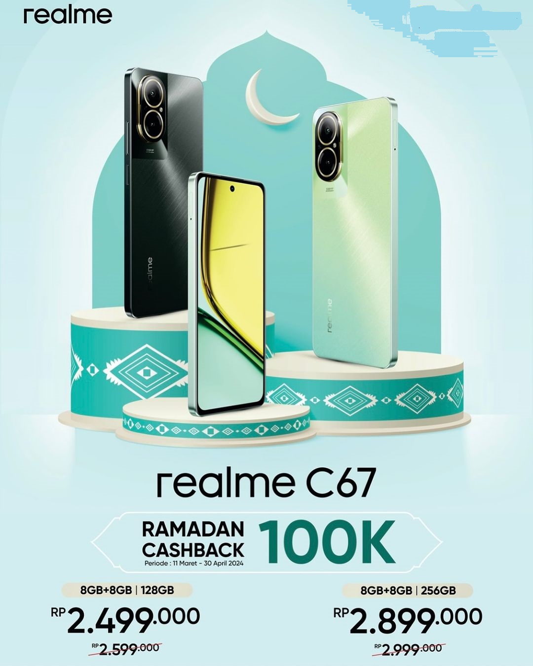 Realme C67 NFC RAM 8GB ROM 256GB Garansi Resmi